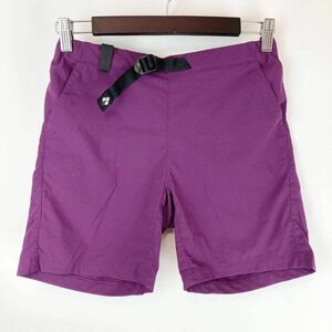 montbell モンベル メンズ クライミング ハーフ パンツベルト付き ポケット付き 無地 パープル 紫色 Sサイズ スポーツ アウトドア ウェア