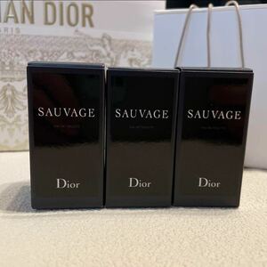 新品未開封 Dior SAUVAGE ディオール ソヴァージュ10ml 3本