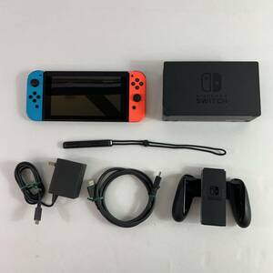 (26722) ■ Nintendo Switch 新型 ネオン　※箱無し/ジョイコンストラップ１本のみ　中古品