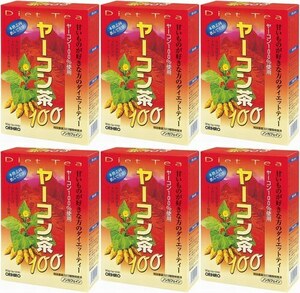 6箱(180包)　オリヒロ ヤーコン茶100 3gx30包　ヤーコンを100%使用の健康茶。不規則な食習慣や運動不足。健康茶、ダイエットティーとして。