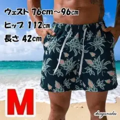 スイムウェア ボタニカル柄 メンズ水着 M 海パン サーフパンツ かっこいい