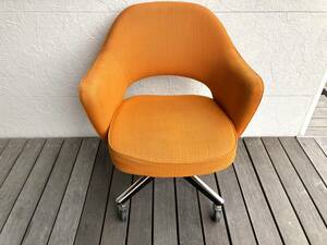 Knoll ノール 71アームキャスターチェア オレンジ エーロサーリネン Eero Saarinen ミッドセンチュリー