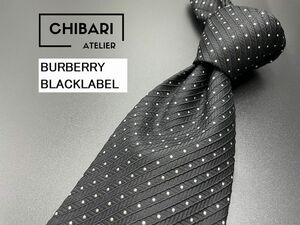 【超美品】BURBERRY BLACK LABEL　バーバリーブラックレーベル　ドット柄　ネクタイ　3本以上送料無料　ブラック　0404053