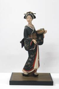 時代物 希少 古博多人形 伝統工芸 博多人形 美人物 郷土玩具 高さ約37㎝ 日本人形