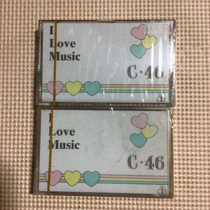 CREATIVE I Love Music C-46【ブルー、ピンク】カセットテープ　2本セット【未開封新品】★