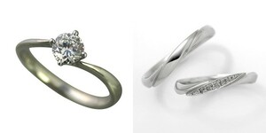 婚約指輪 安い 結婚指輪 セットリングダイヤモンド プラチナ 0.3カラット 鑑定書付 0.345ct Dカラー VVS2クラス 3EXカット H&C CGL
