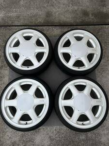 AVS VS6 YOKOHAMA 16×7J+30 114.3-4H ４本 ヨコハマ アルミ ホイール センターキャップ USDM JDM 当時物 希少