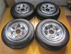 G457☆トヨタ　メッキ　鉄　195/80R15　T15X6JJ　PCD139.7　6H　+30　ハイエースなど