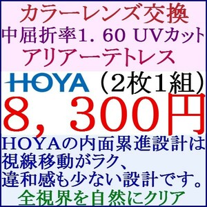 ◆大特価セール◆ ＨＯＹＡ 遠近両用カラーレンズ 中屈折率1.60 アリアーテトレス 撥水コート 3 HF18