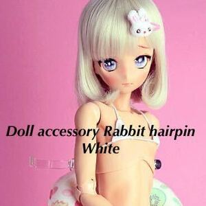 新品未開封 ANGEL PHILIA ホワイト/白 うさぎ ヘアピン ドール用 vmf50 オビツ50 parabox アゾン50 MSD MDD SD DD 東京ドール smart doll