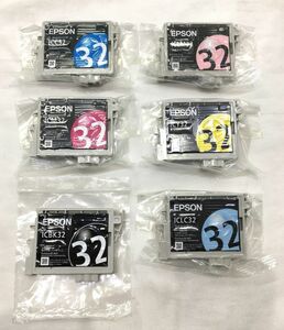 ◆EPSON◆エプソン インクカートリッジ 6色セット IC6CL32 ブラック シアン マゼンダ イエロー 他 箱無 長期保管品