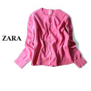 ☆☆ 美品 ザラ ZARA ☆☆ 可愛い コットン ニット カーディガン 13-14years 164cm キッズ 女の子 春 合服 23B03