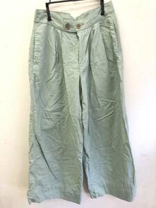 [洋服] レディース「GAP：ギャップ コットンリネンパンツ ライトグリーン」 サイズ：165/72A 薄い緑色 ファッション