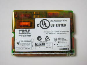 56K PCI MODEM IBM THINKPAD 600X　FRU 08K3429 P/N 27L4988
