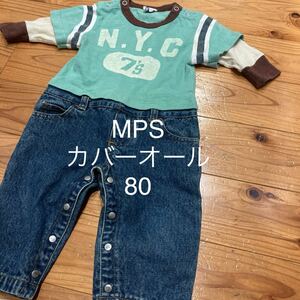 used即決送料無料♪ライトオン　MPS カバーオール　ロンパース つなぎ 80サイズ　綿100％男の子 