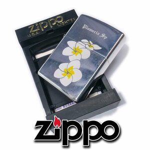 【1円】ZIPPO Plumeria Sp クローム プルメリア花柄 2002年 ジッポ オイルライター ap8930【一円スタート】