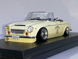 1/43 ノレブ DATSUN Fairlady 1600 (1967) 改 アルミ 深リム ローダウン 改造 フェアレディ1600 Fスポイラー Mooneyes デカール カスタム