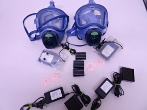 2個セット KOKEN/興研 電動ファン付呼吸用保護具 防塵マスクセット BL-700HA バッテリー3個付き　
