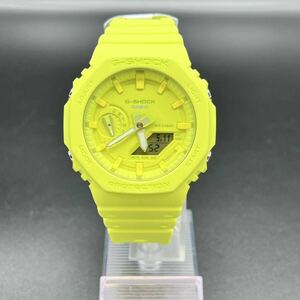 未使用 稼働品 CASIO カシオ G-SHOCK GA-2100腕時計 Gショック 20気圧防水 イエロー g5-70