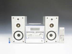 ◆(EG) ◎ 動作確認済み Victor ビクター ミニコンポ UX-W50-S CD MD カセットテープ リモコン付き シルバー 音響機器 オーディオ機器