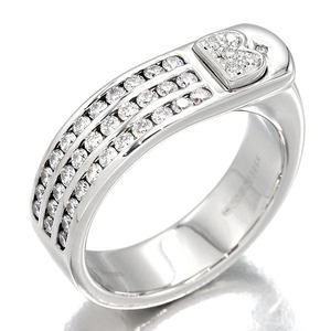 デビアス DE BEERS K18WG ダイヤモンド リング 22.5号 ホワイトゴールド750 指輪 宝石 ジュエリー プレゼント 誕生日 ブランド 豪華