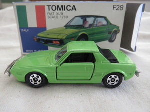 トミカ フィアット X1/9 薄黄緑 日本製 絶版 青箱 F28 イタリア車 ヌッチオ・ベルトーネ マルチェロ・ガンディーニ ジャンパオロ・ダラーラ