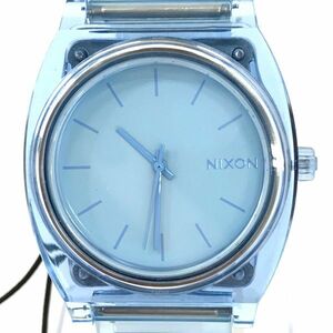 新品 NIXON ニクソン THE TIME TELLER タイムテラー 腕時計 A119 3143-00 クオーツ アナログ ラウンド ブルー クリア 動作確認済み 箱付き
