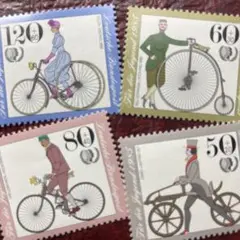 52509セール現品限り　外国切手未使用　ドイツ発行自転車4種揃