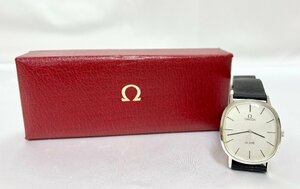 F オメガ OMEGA デビル DE VILLE シルバー文字盤 メンズ腕時計 ビンテージ 箱付き 動作未確認