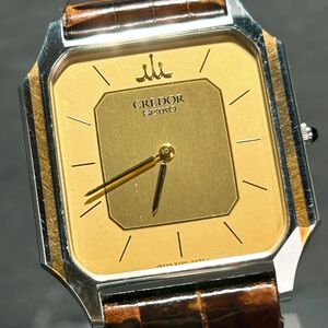 1970年代製 美品 SEIKO セイコー CREDOR クレドール 9300-5340 腕時計 クオーツ アナログ ヴィンテージ ゴールド 諏訪精工舎 電池交換済み