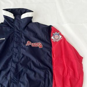 80s MLB アトランタ ブレーブス Colombia ナイロン シェル ジャケット ツートン （ ビンテージ 80年代 メジャーリーグ Atlanta Braves 90s