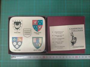 ケンブリッジ大学 コースター 紋章 シンボル イギリス ウイスキー に Coat of Arms England COLLEGES Of CAMBRIDGE UNIVERSITY coaster