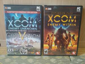 PC ゲーム　XCOM Enemy Unknown + Civilization 5【開封済み】 / XCOM Expansion Pack Enemy Within【新品未開封】セット