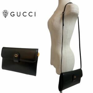 OLD GUCCI オールドグッチ GUCCI VINTAGE グッチ ヴィンテージ 80s MADE IN ITALY イタリア製 GGロゴ レザーショルダーバッグ アーカイブ