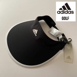 新品定価4290円　アディダス adidas ゴルフ コンパクトバイザー レディース アクセサリー 帽子 サンバイザー 黒 ブラック