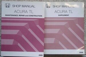 ACURA TL/UA6 SHOP MANUAL + 追補版３冊　英語版。