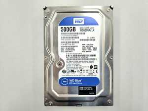 【送料無料】中古HDD 500GB 3.5インチ WD Western Digital WD5000AZLX 動作確認済 健康状態:正常 HDD 内臓HDD 送料無料 3.5インチ①