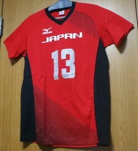 ミズノ製 女子バレーボール日本代表 新鍋理沙 #13 Tシャツ ユニフォーム