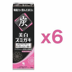 【６個セット】小林製薬 美白 スミガキ 90g｜歯磨き粉