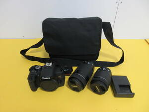 165)Canon キャノン EOS Kiss X8i ダブルズームキット デジタル一眼レフカメラ/EF-S 18-55mm 1:3.5-5.6・EF-S 55-250mm 1:4-5.6 現状品