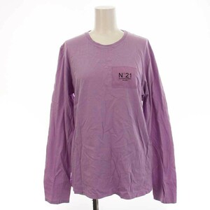 ヌメロヴェントゥーノ N°21 Tシャツ カットソー ロンT 長袖 シルク混 40 M 紫 パープル /KQ レディース