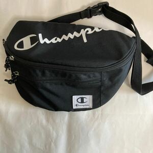 ボディバッグ　ウエストバッグ ウエストポーチ champion チャンピオン　肩がけ 斜め掛け　 黒　ミニバッグ