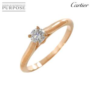 カルティエ ソリテール ダイヤ 0.23ct D/VVS2/3EX #49 リング K18 PG 750 指輪 Solitaire Ring【鑑定書・証明書】 90222239