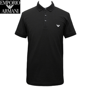 エンポリオ アルマーニ ポロシャツ メンズ 半袖 ブラック サイズXXL EMPORIO ARMANI BEACHWEAR 211804 4R482 00020 新品