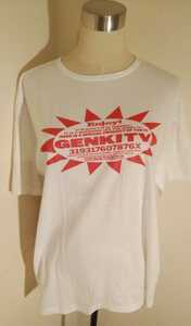 即決☆未使用☆レア☆デッドストック☆天才たけしの元気が出るテレビ GENKITV Tシャツ L ホワイト 北野武 ビートたけし 定形外250円☆