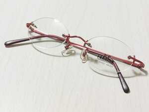 新品　renoma　レノマ　眼鏡　メガネ　綺麗　上品　高級感　ツーポイント　レッド
