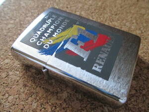 ZIPPO 『RENAULT F1 QUADRUPLE CHAMPION DU MONDE ルノー』1996年11月製造 エンジンサプライヤー オイルライター ジッポー 廃版激レア