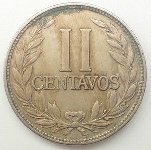 コロンビア　2センタボ 　1938年