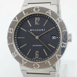 2404-691 ブルガリ オートマチック 腕時計 BVLGARI BB38SSAUTO ブルガリブルガリ 日付 黒文字盤 純正ブレス