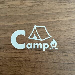 150. 【送料無料】 Camp 焚き火 テント カッティングステッカー キャンプ アウトドア 【新品】